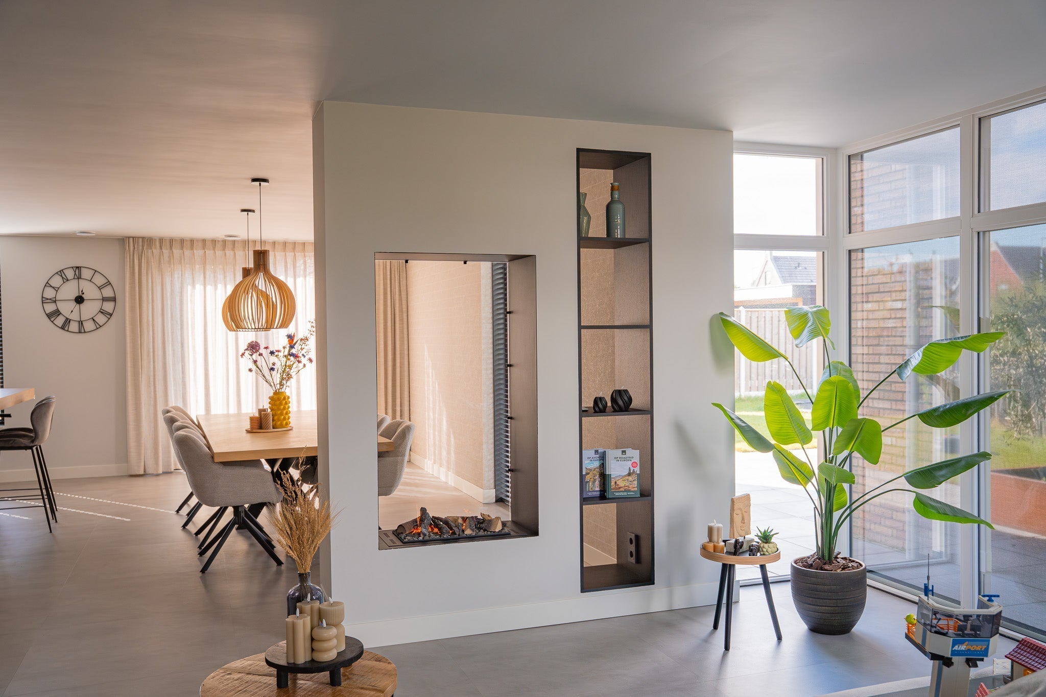 Project Alkmaar - Bio-ethanol roomdivider met niskast | Haardcenter