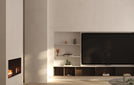 Meubel Botan - Minimalistisch, elektrisch, Bio-ethanol haard, TV-meubel, Haardmeubel, Maatwerk, Doorkijk, Tunnel