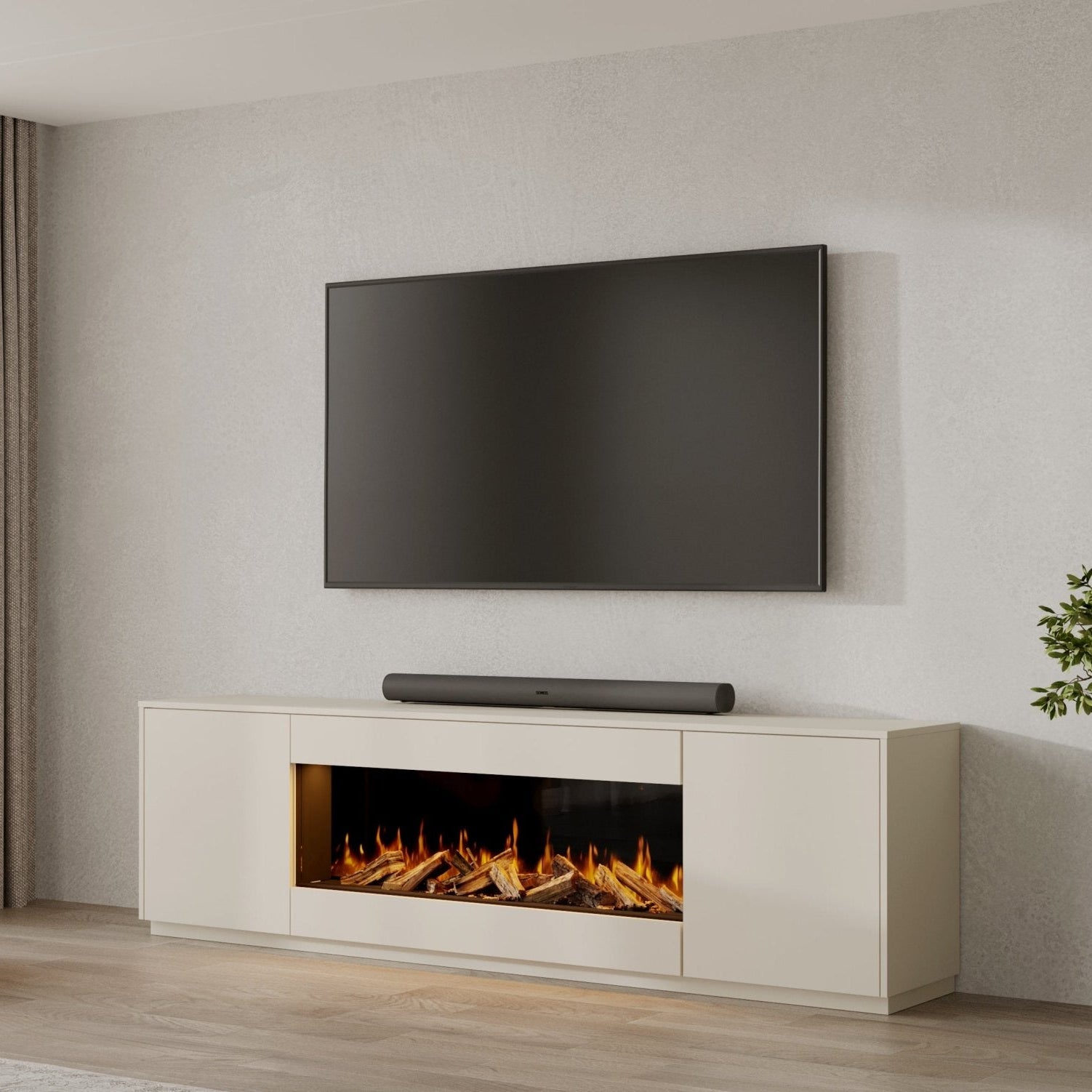 Meubel Nori - Haardmeubel, Elektrisch, Bio-ethanol, Maatwerk, Decolegno, Dressoir, Haardcenter, TV-meubel, kast