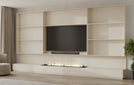 TV-meubel Shayn - TV-kast met Elektrisch, Bio-ethanol haard, Maatwerk, haardmeubel, TV-wand, Decolegno, Verlichting, Nissen