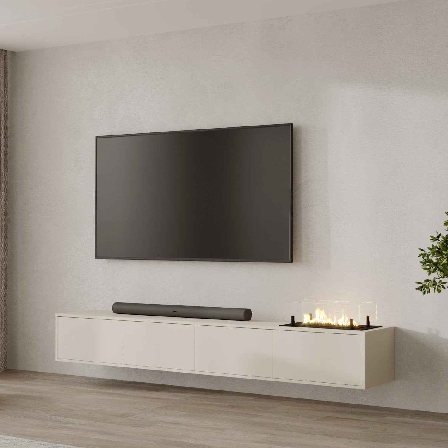 Meubel Olivia - Haardmeubel, Elektrisch, Bio-ethanol, Maatwerk, Decolegno, Dressoir, Haardcenter, TV-meubel, kast