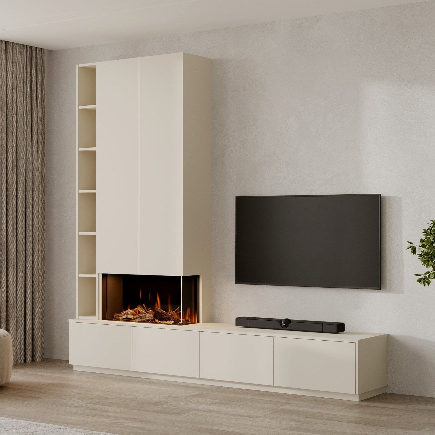 Meubel Livorno - Haardmeubel, Elektrisch, Bio-ethanol, Maatwerk, Decolegno, Dressoir, Haardcenter, TV-meubel