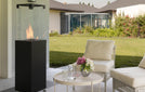 Planika_Faro-Terrashaard_Gashaard_Tuinhaard-Vuurpilaar_Terrasheater_verwarmer_Terras_Buiten