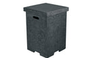 Gasfles cover donkergrijs met deksel