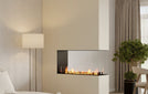 Roomdivider Ziva - Minimalistisch, elektrisch, Bio-ethanol haard, stuc, verf, Haardmeubel, Maatwerk, Doorkijk, Tunnel