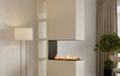 Roomdivider Nova - Minimalistisch, elektrisch, Bio-ethanol haard, stuc, verf, Haardmeubel, Maatwerk, Doorkijk, Tunnel
