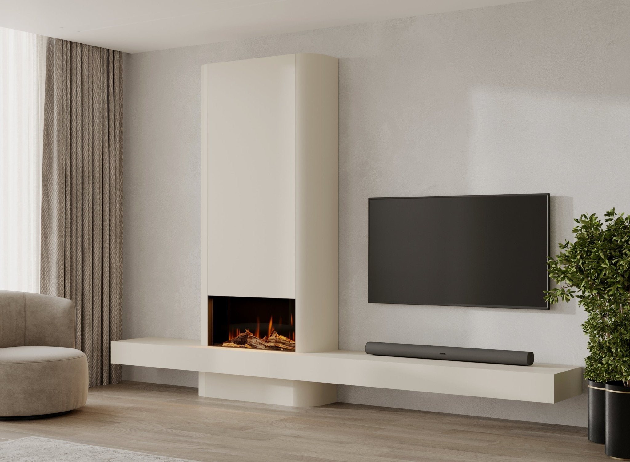 Meubel Dune - Haardmeubel, Elektrisch, Bio-ethanol, Maatwerk, Decolegno, Dressoir, Haardcenter