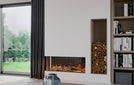 Koof Rimini Voorzetwand - Stucklaar, verfklaar, elektrische of Bio-ethanol haard, TV-meubel, Haardmeubel, Maatwerk