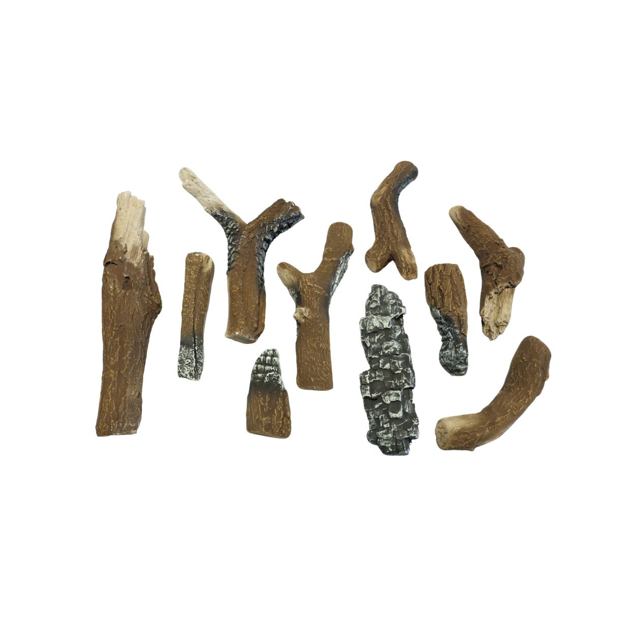 Neverdark Keramische Deluxe Houtset 10-delig - Bio-ethanol decoratief hout decoratie