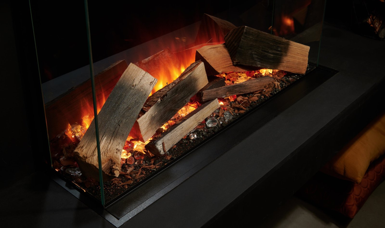 Hyperrealistisch vuurbeeld met luxe afwerking