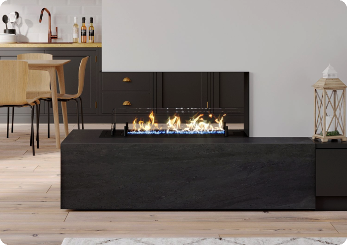 Doorkijkhaard / Roomdivider