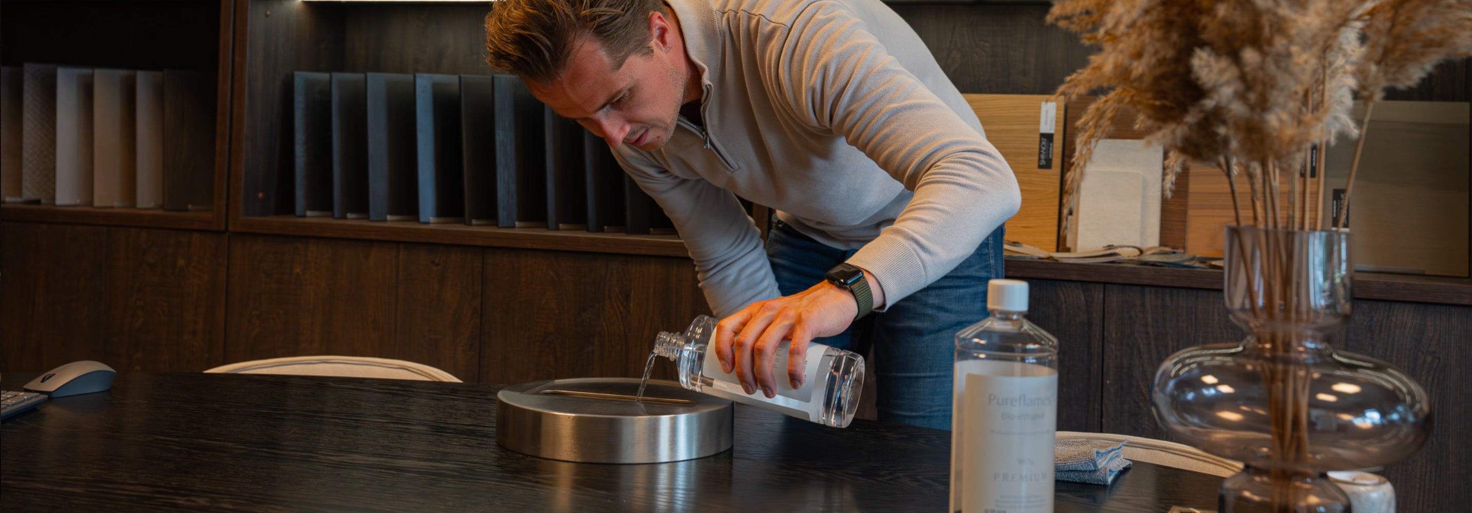 Hoe vult u een bio-ethanol haard?