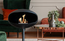 Cocoon_Aeris_Pedestal_Zwart_RVS_Vrijstaand_Bio-ethanol_handmatig_Design