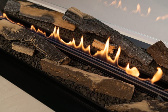 Optionele decoratieve houtset