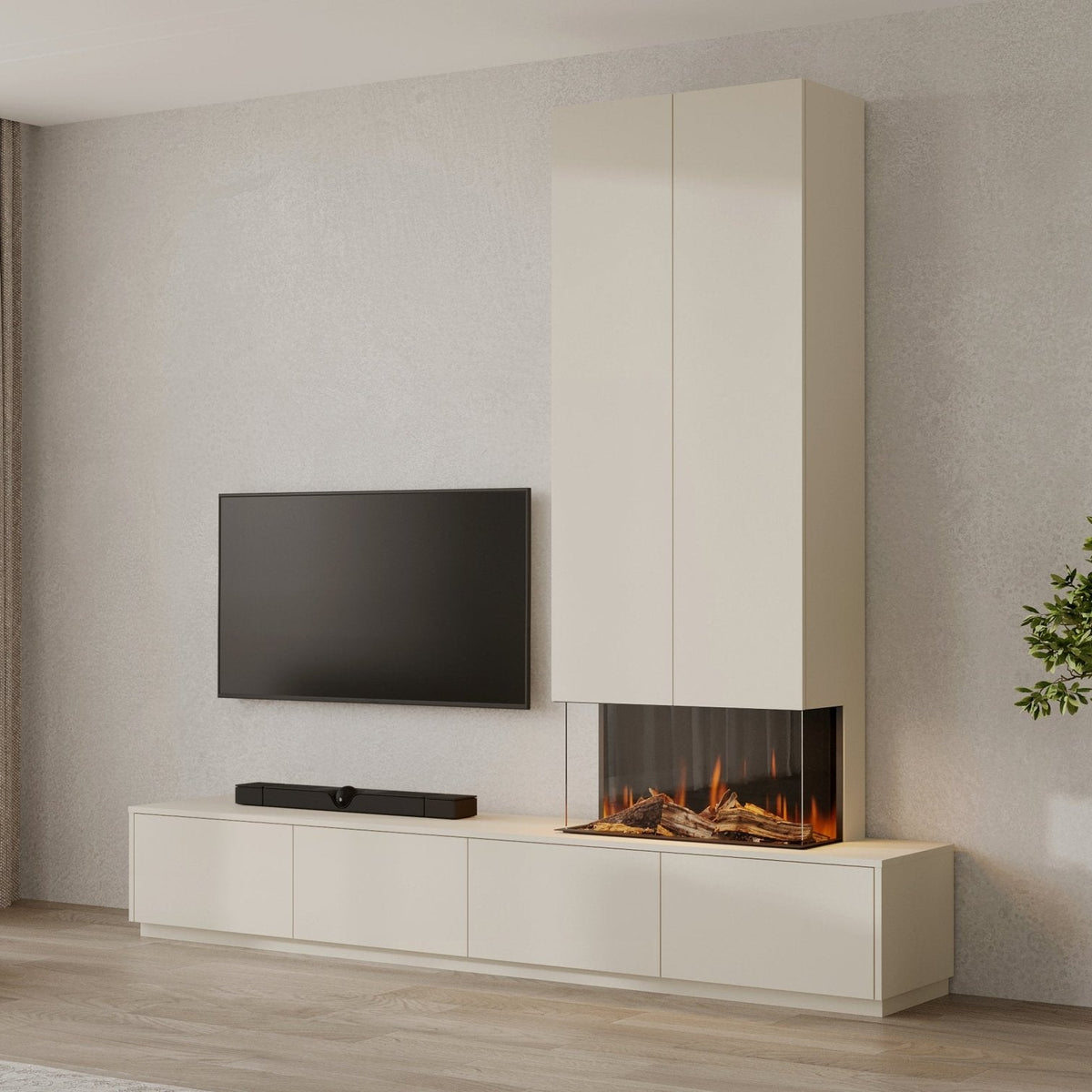 Meubel Livorno - Haardmeubel, Elektrisch, Bio-ethanol, Maatwerk, Decolegno, Dressoir, Haardcenter, TV-meubel