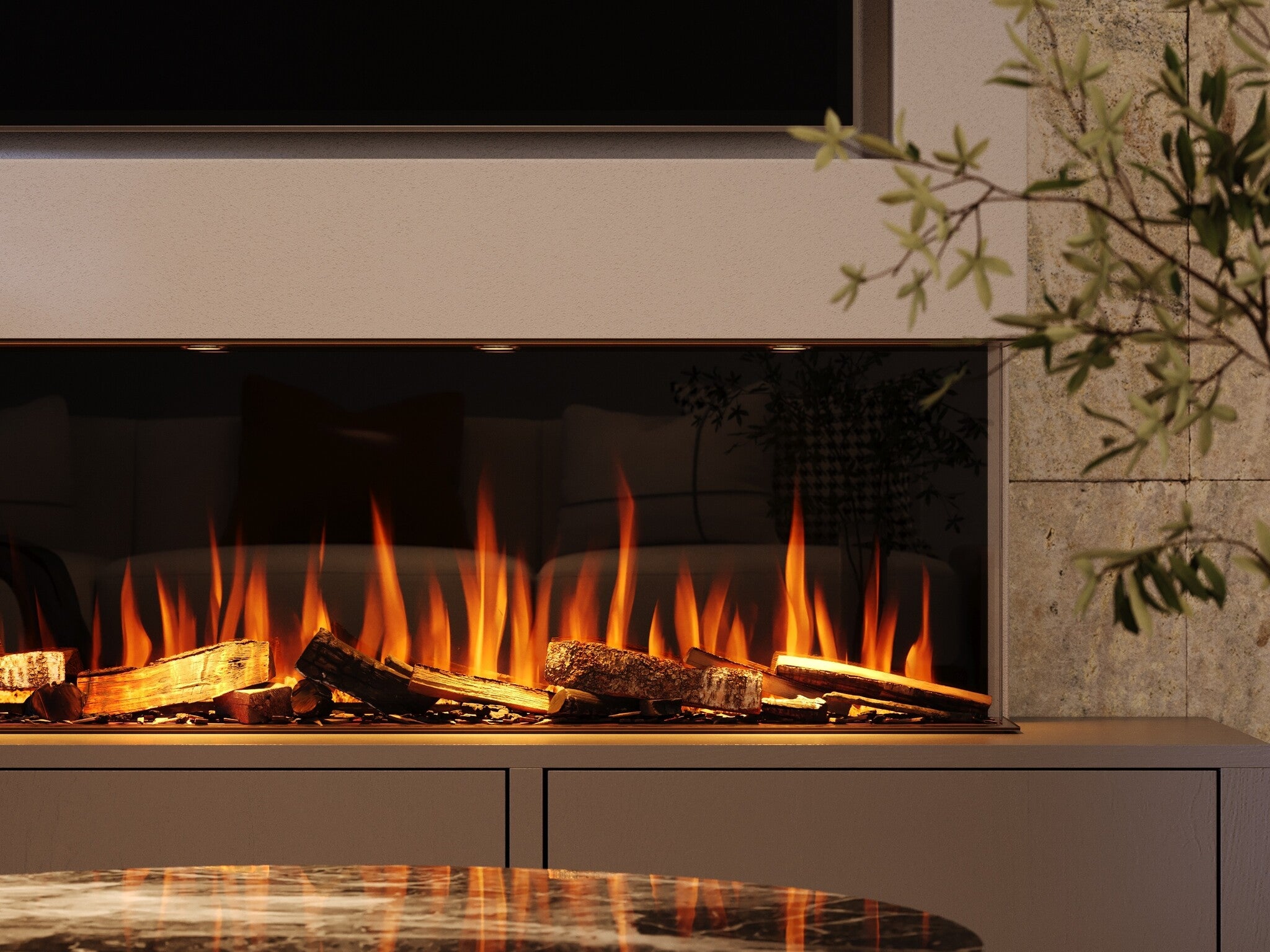 Elektrische haarden met LED-verlichting