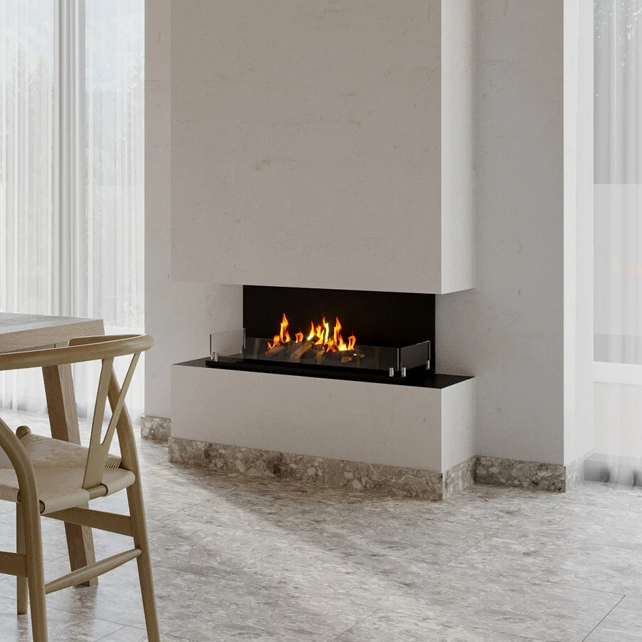 Hoek/Driezijdige inbouwhaard 