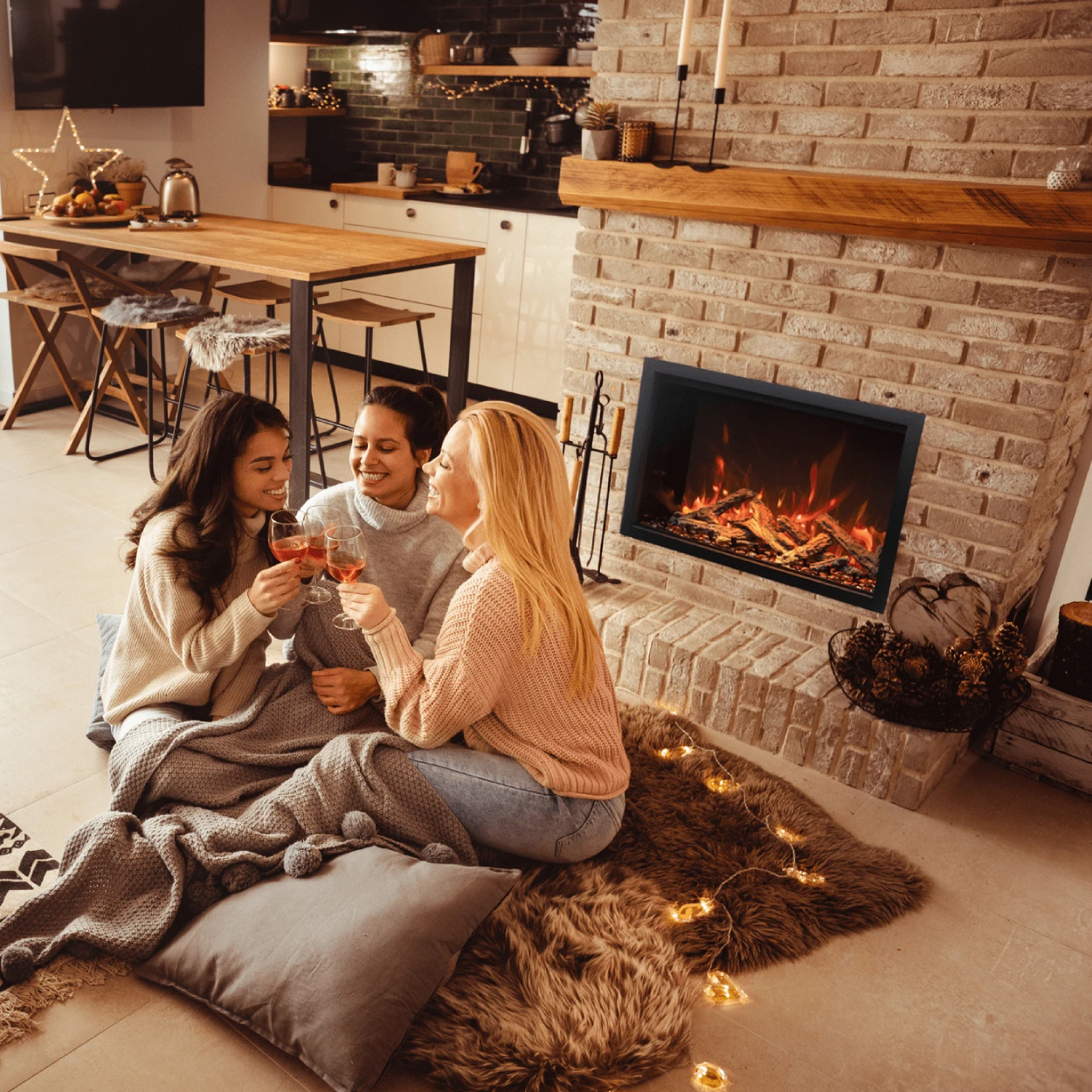 Realistisch dubbele vlameffect met aanpasbare sfeer