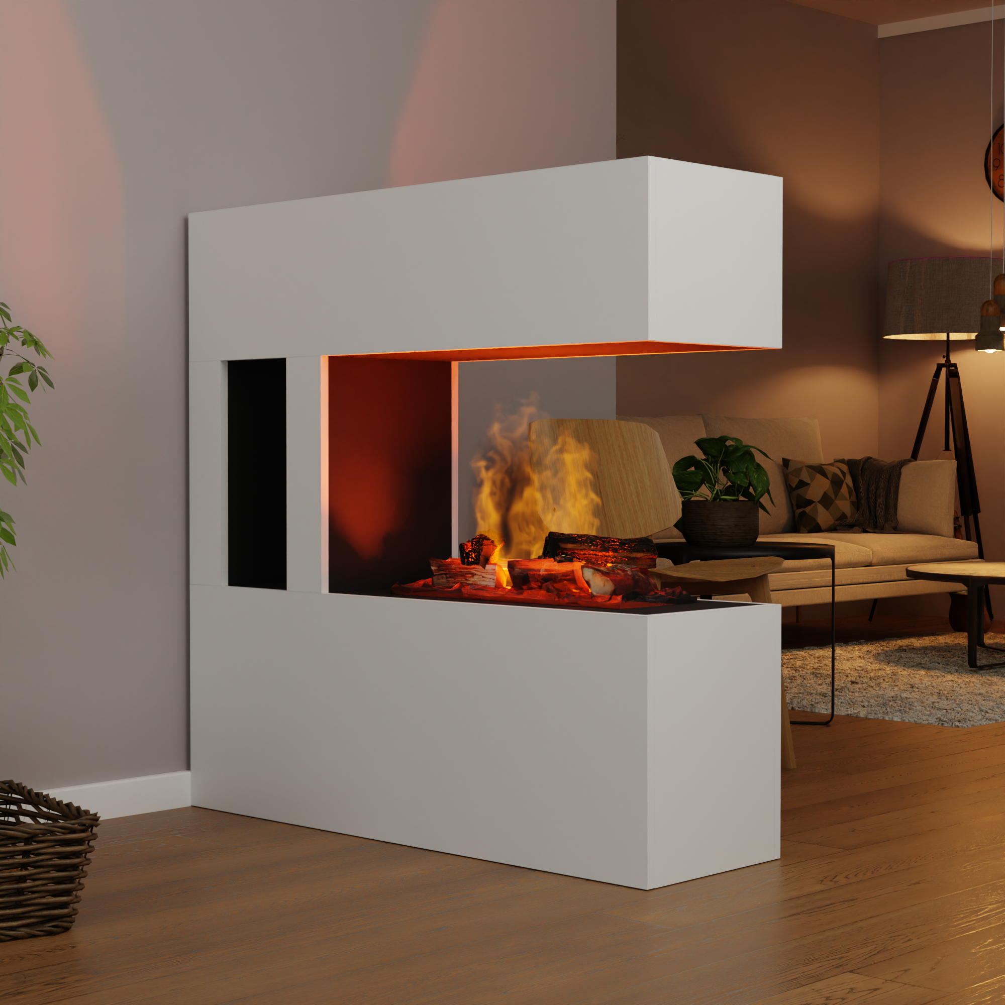 100% veilig en rookvrij vuurbeeld