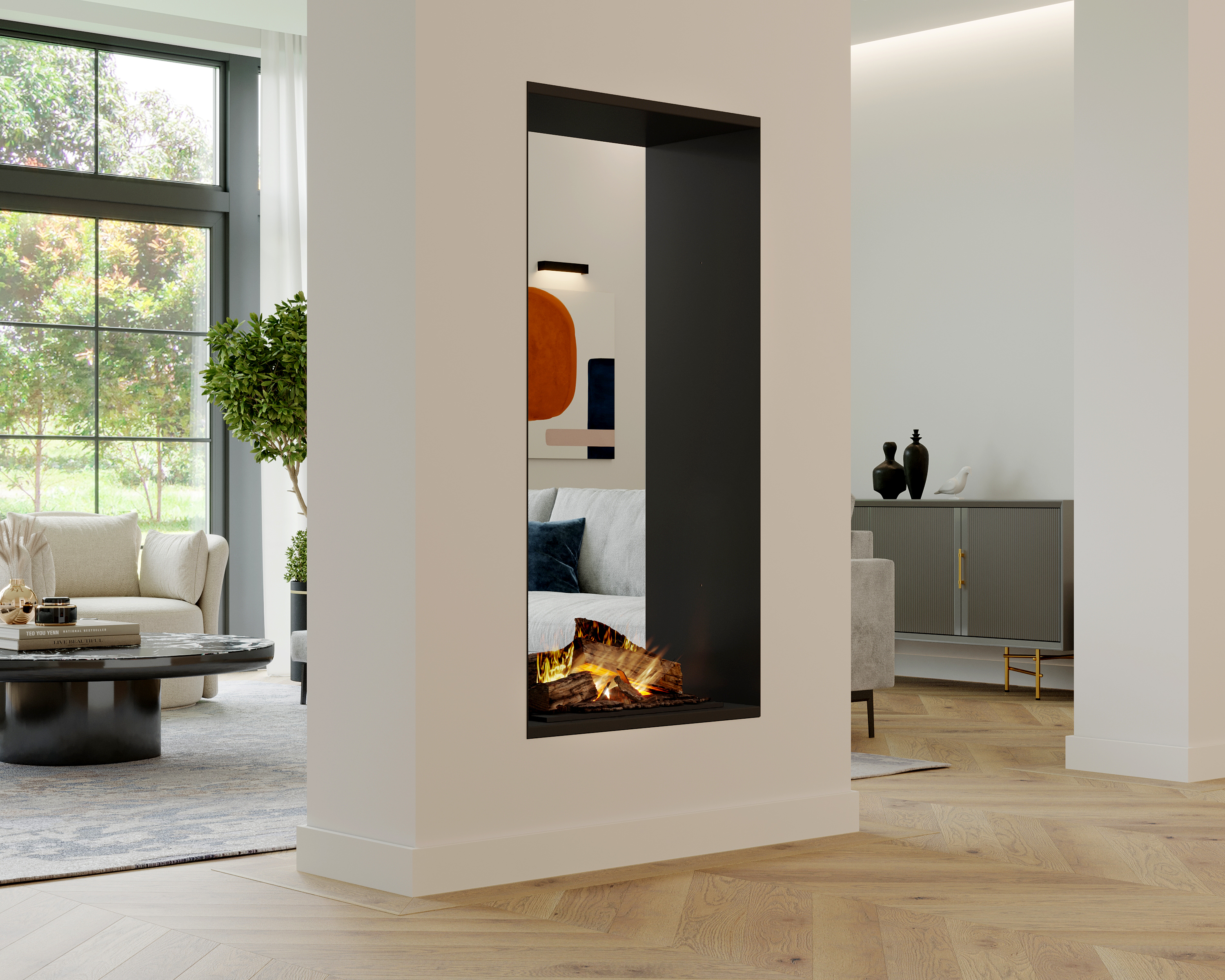 Elektrische doorkijkhaard