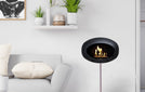 Le_Feu_Steel_High_Low_Bio-ethanol_haard_vrijstaand_dome_bowl_zwart_chromed_silver_rosegold_white_nickel_manueel_burner_design