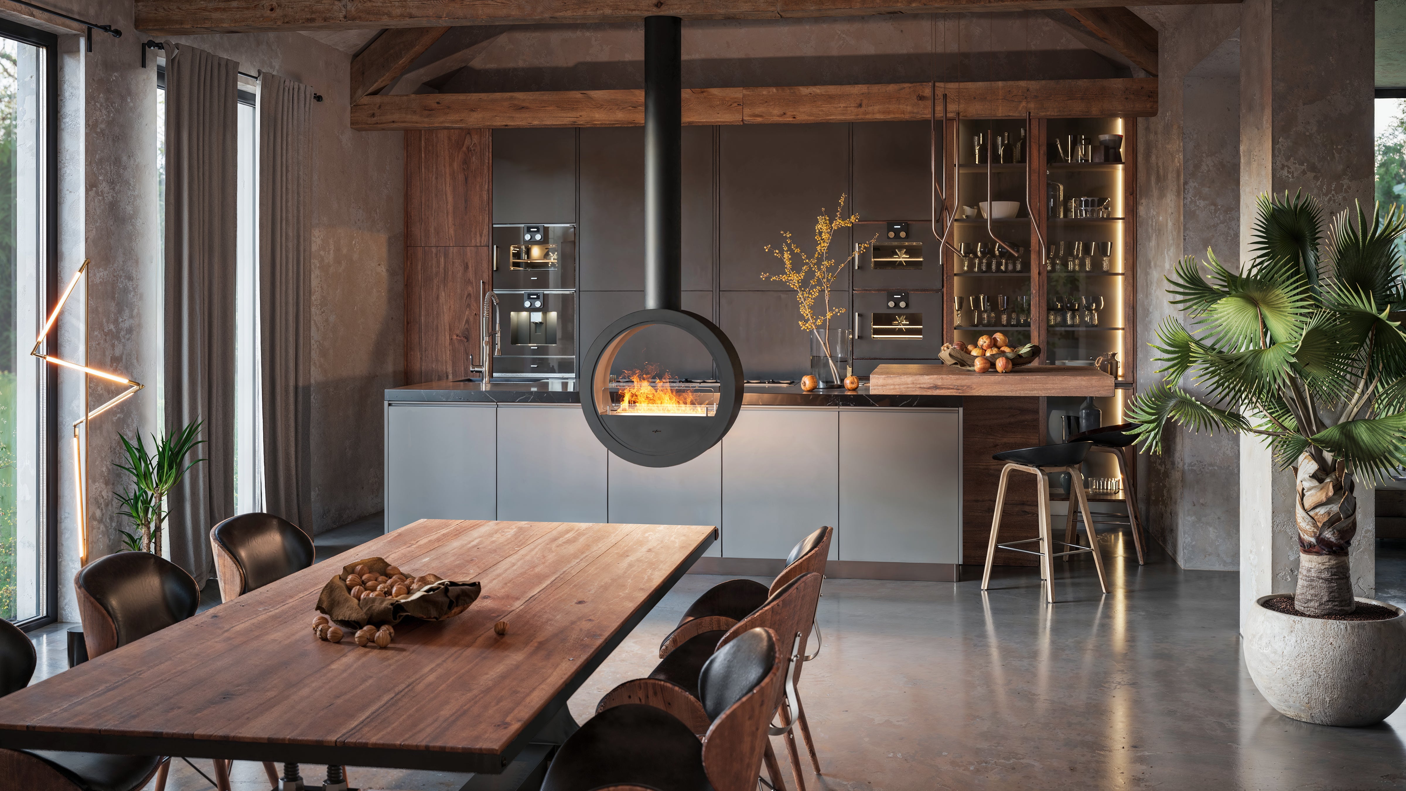 Plafond of wand bio-ethanol haard