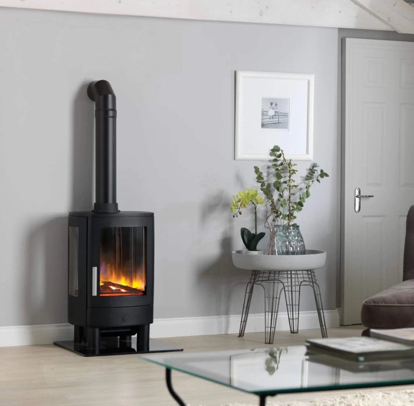 Met decoratieve afvoerpijp