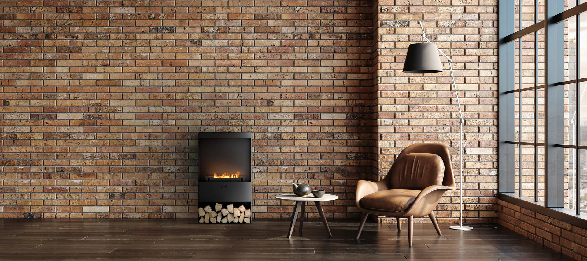 Vrijstaande bio-ethanol haard