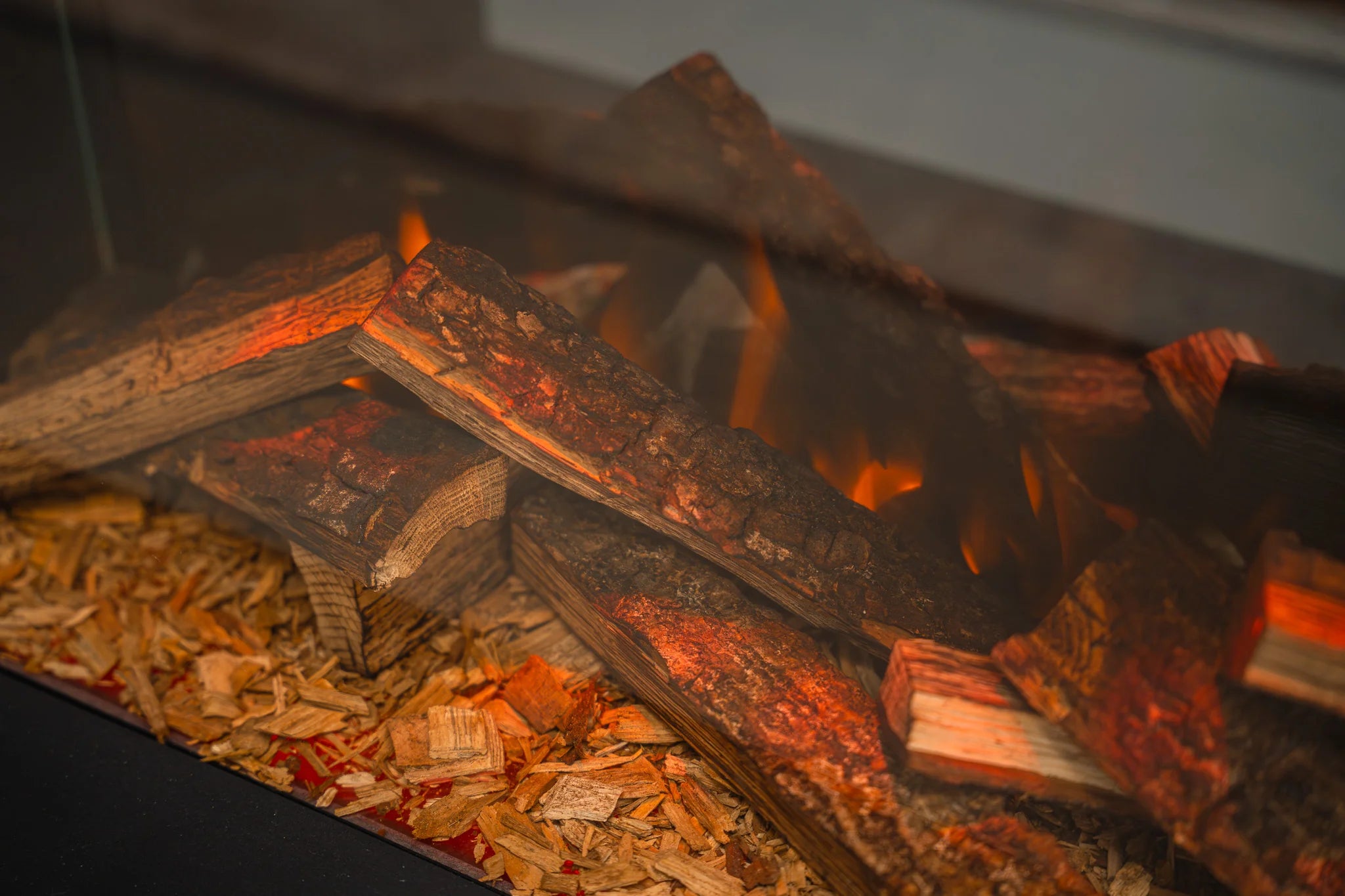 Real Wood Logs en houtsnippers